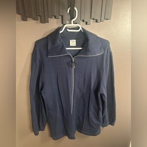 Weekenders, navy blue zip up sweater. Size medium good condition.